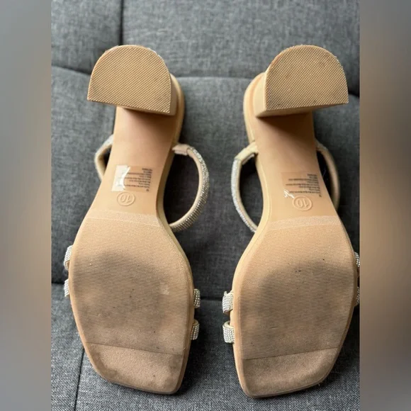 A New Day Sparkly Strappy Heels WORN ONCE - Picture 5 of 5